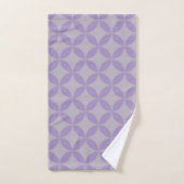 Purple et Lilac Mid Century Motif moderne (Serviette à main)
