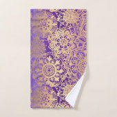 Purple et or Mandala Boho Chic (Serviette à main)