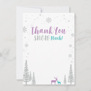 Purple et Turquoise Winter Wonderland Carte de rem