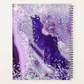 Purple Étincelle Agate Monogramme Moderne Luxe (Dos)