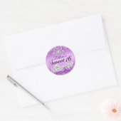 Purple Étincelle Princesse Thème Sweet 16 Sticker (Enveloppe)