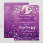 Purple Euphoria Baby shower esthétique Invitation (Devant / Derrière)