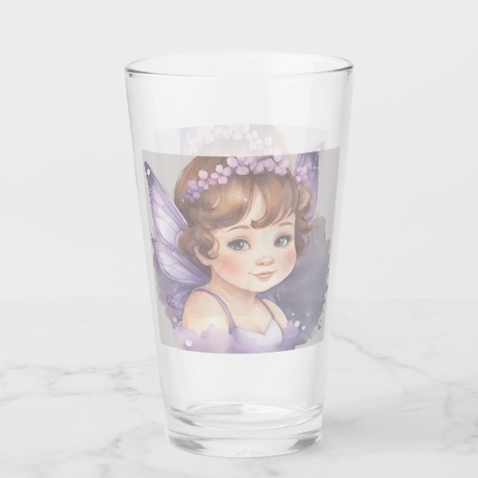 Purple fairy fantasy Glass Cup Glas (Voorkant)