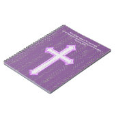 Purple Faith Croix Prière Journal Bible Verse (Côté gauche)
