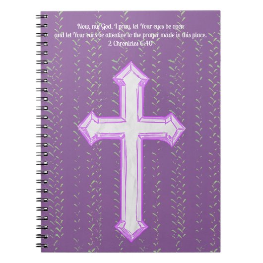 Purple Faith Croix Prière Journal Bible Verse (Devant)