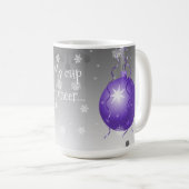 Purple Fancy de Noël Ornement café Mug (Devant droit)