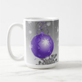 Purple Fancy de Noël Ornement café Mug (Gauche)