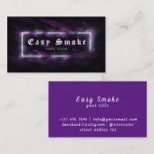 Purple Fern Neon Vape Shop Carte de visite (Devant / Derrière)