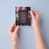 Purple Fine Art Budget Wedding Save the Date Flyer (Hand)