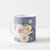 Purple, Fleurs Café Tee Mug Drinkware (Devant gauche)