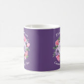 Purple Floral 100e Anniversaire Mug pour femmes (Centre)