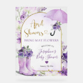 Purple Floral April Showers Welcome (Recto)