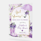 Purple Floral April Showers Welcome (Angle)