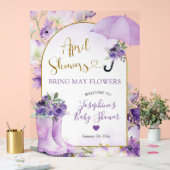 Purple Floral April Showers Welcome (Mariage)