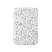 Purple Floral Bath Mat (Voorkant Verticaal)
