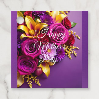 Purple Floral  Bedankjes Labels