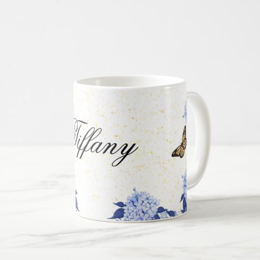 purple Floral bouquet in the blooming garden Koffiemok (Voorkant rechts)