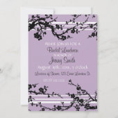 Purple Floral Bridal Luncheon Invitation Cards (Dos)