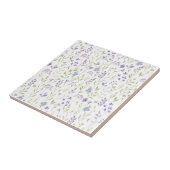 Purple Floral Ceramic Tile Tegeltje (Zijkant)