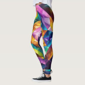 "Purple Floral Cherub Art Leggings : Elega intempo (Gauche)