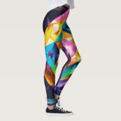 "Purple Floral Cherub Art Leggings : Elega intempo (Droite)