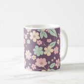 Purple Floral Coffee Mug (Devant droit)