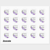 Purple Floral Craft Articles Handmade Ronde Sticker (Vel)