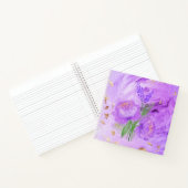 Purple Floral Élégant Carnet Abstrait (Intérieur)