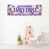 Purple Floral Fairy First Birthday Spandoek (Insitu)