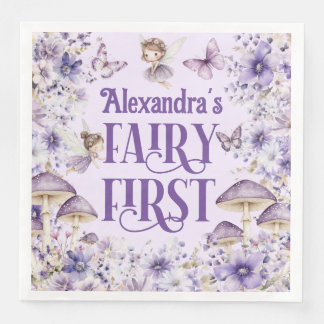 Purple Floral Fairy First Servet