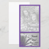 Purple Floral Faits saillants Mariage Merci (Devant / Derrière)