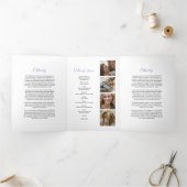 Purple Floral Funeral Memorial Programme (Intérieur)