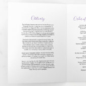 Purple Floral Funeral Memorial Programme (Intérieur en premier)