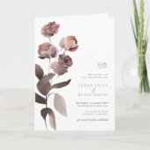 Purple Floral Garden Mariage plié Programme (Devant)