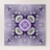 Purple Floral Jigsaw Puzzle Legpuzzel (Horizontaal)