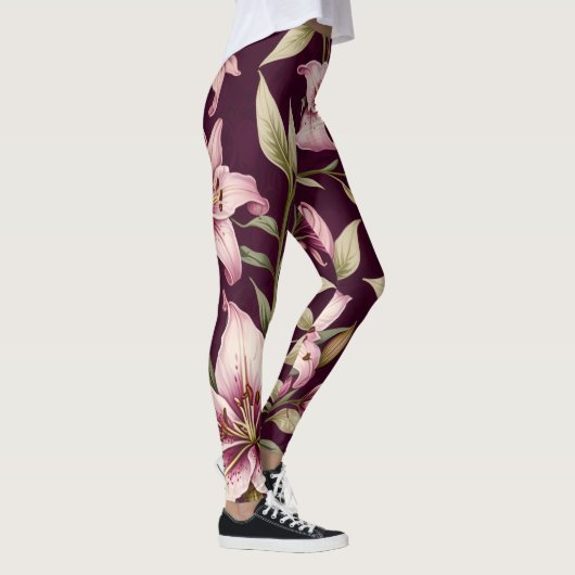 Purple Floral Leggings (Rechts)