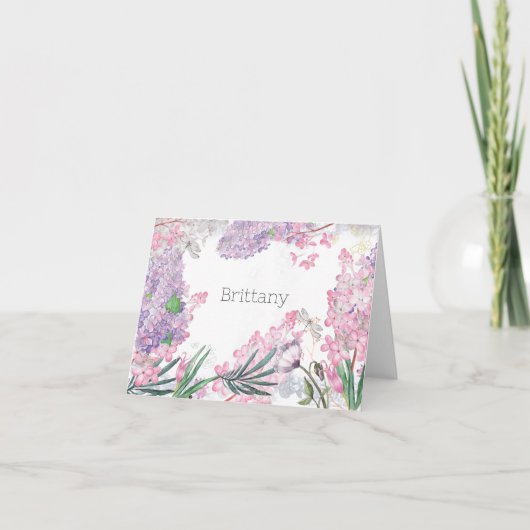 Purple Floral Lilac Personnalisé (Devant)