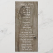 Purple Floral Mason Jar Mariage rustique Programme (Dos)