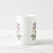 Purple Floral Porselein Kop (Voorkant)