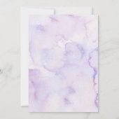 Purple Floral Rosary Catholic Funeral Invitation (Dos)