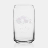 Purple Floral Script Bridesmaid Keepsaké (Verso)