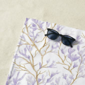 Purple Floral Strandlaken (In situ)