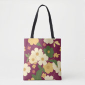 Purple Floral Tote Bag (Devant)