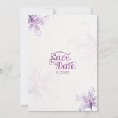 Purple Floral Watercolor Wedding Invitation (Dos)