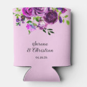 Purple Floral Wedding Blikjeskoeler (Achterkant)