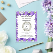 Purple Floral Wedding Invitation – Elegant Garden  Acryl Uitnodigingen (Insitu (Huwelijk))