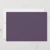 Purple Floral Wedding Save the Date Card (Dos)