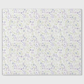 Purple Floral Wrapping Paper Cadeaupapier (Vlak)