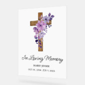 Purple flower cross Memorial Funeral (Angle)