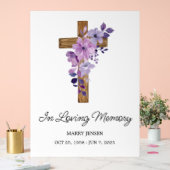 Purple flower cross Memorial Funeral (Mariage)